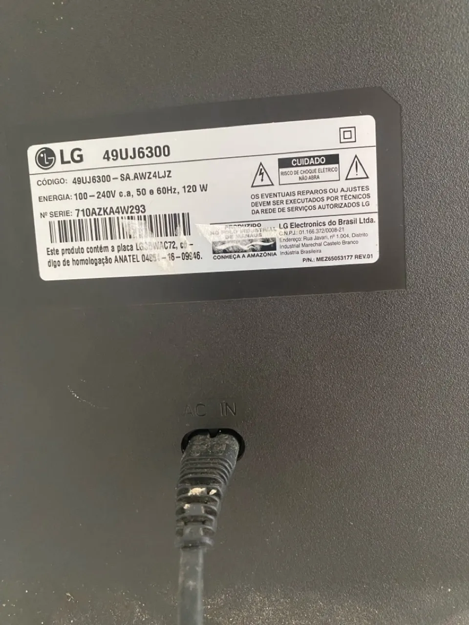 Retirada de peças Smart TV LG 49UJ6300 - 49