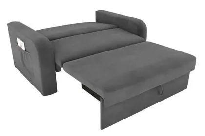 Sofá Cama 2 lugares Cinza Loja Física  - Foto 4