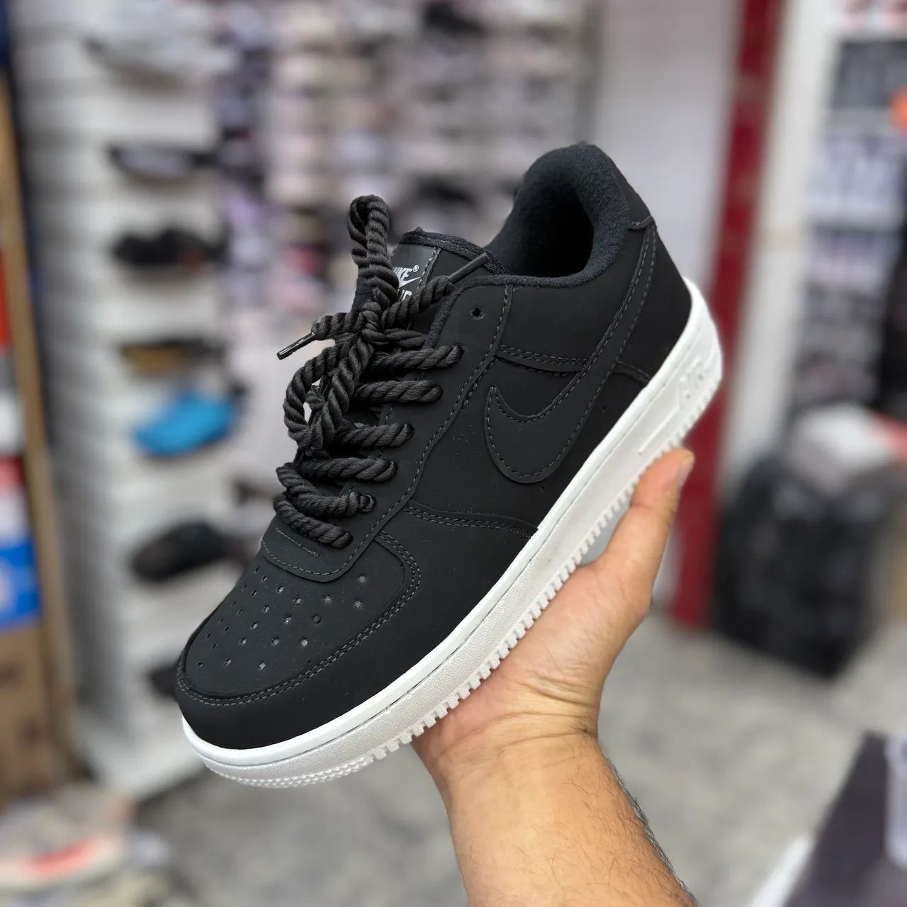 Tênis feminino Nike Air force I preto tamanho 35 Calçados