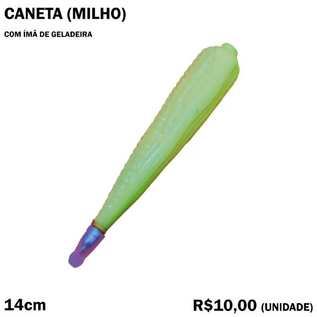 Caneta e Ímã de Geladeira Milho