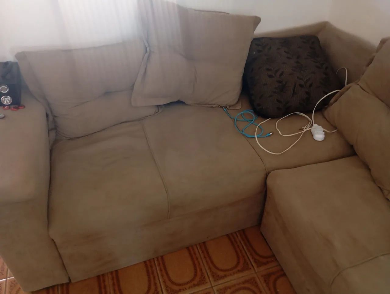 Sofá de Canto em L - Bege - Foto 3