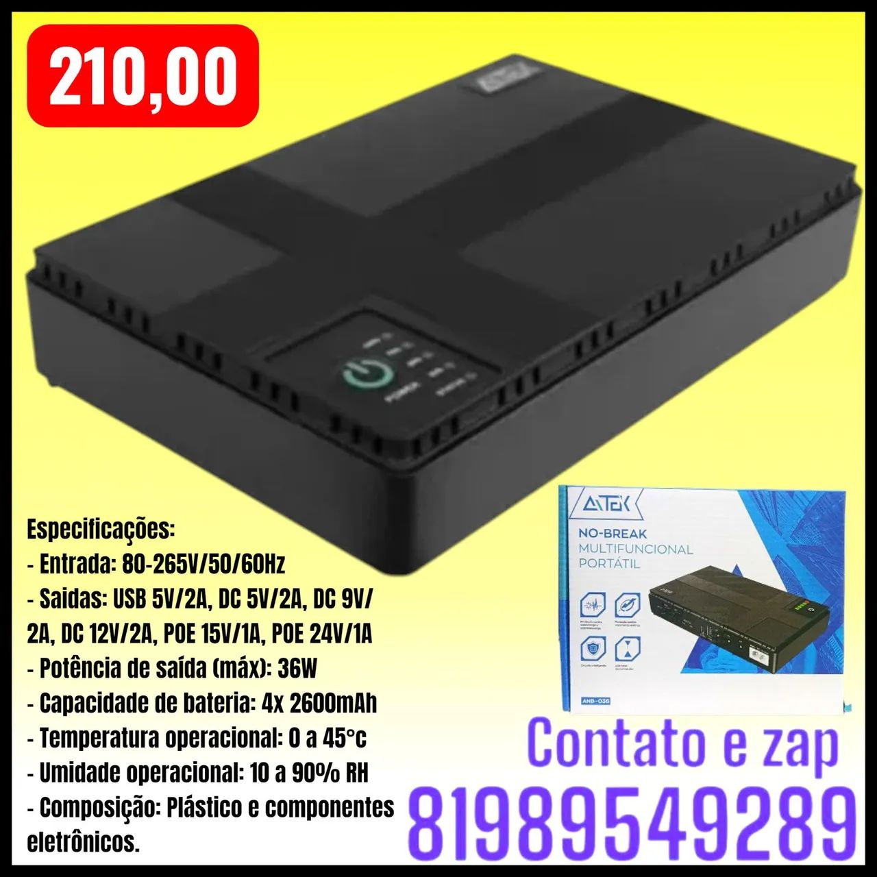 Nobreak Multifuncional Portátil Aitek