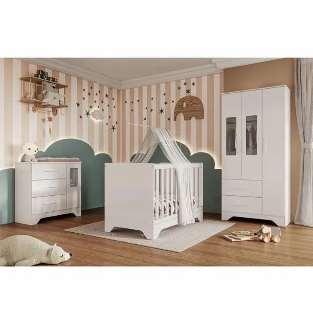 Quarto Infantil Popy, 100% MDF - Peroba - Foto 3