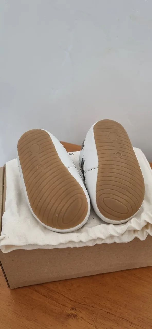 Tênis Bebê Babhoo - Branco com Azul - Tamanho 18 - Foto 6