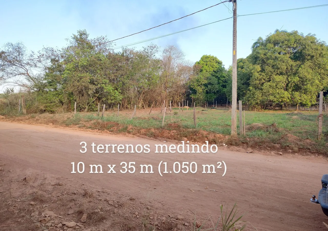 3 terrenos medindo10 m x 35 m (1.050 m²). Valor unitário.