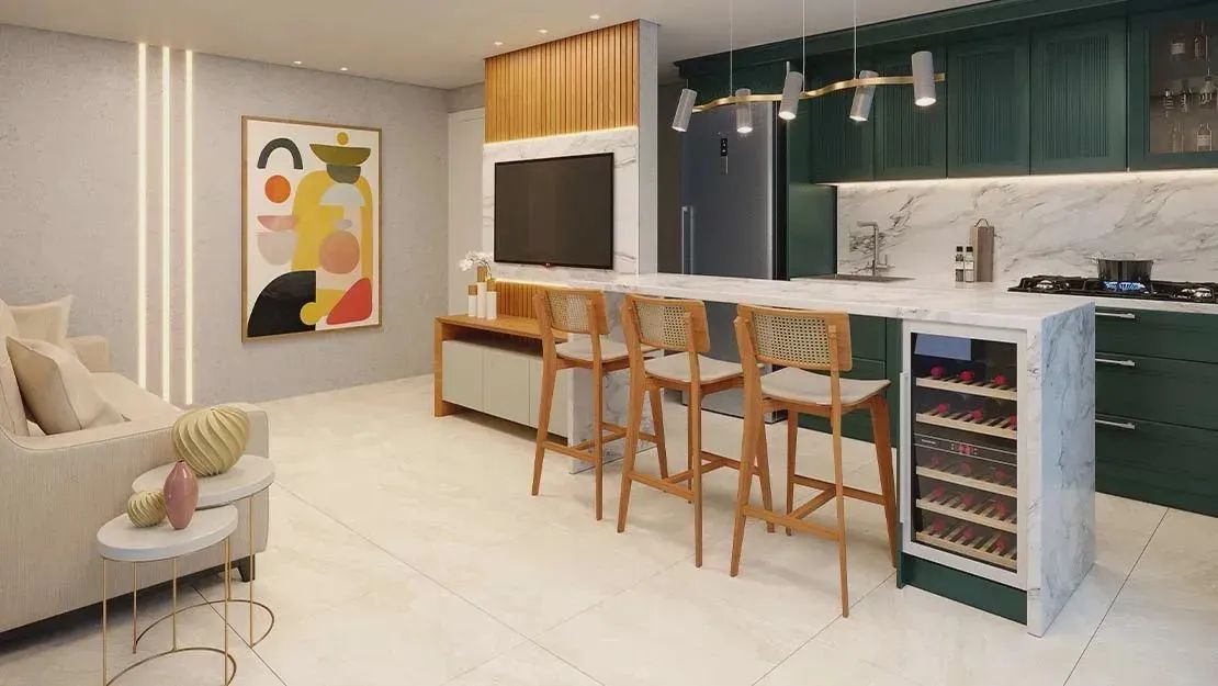Jean Charles / Ipojuca: 1 Quarto, 1 Suíte, Varanda, Porcelanato, 28m² - Foto 5