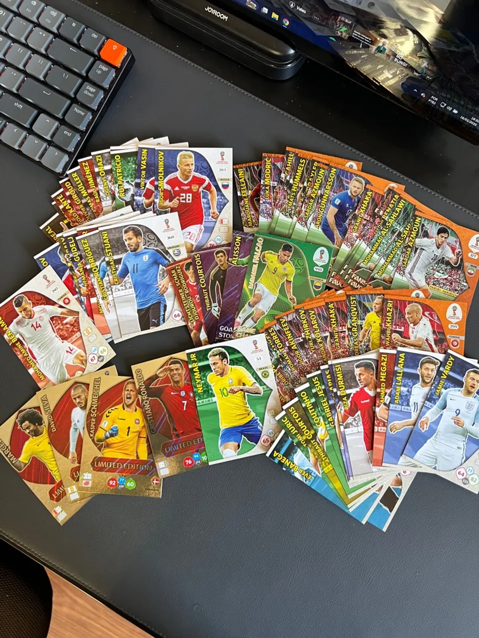 Lote de cards Adrenalyn Copa do Mundo de 2018