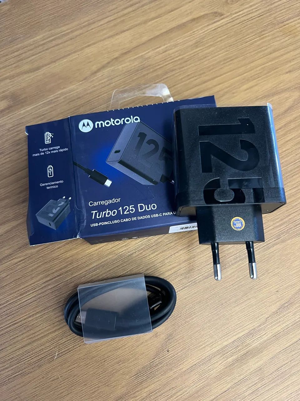 Motorola, Carregador Turbo Power 125W, Cabo 1 Metro, Cabo USB-C Carga rápida - Foto 2