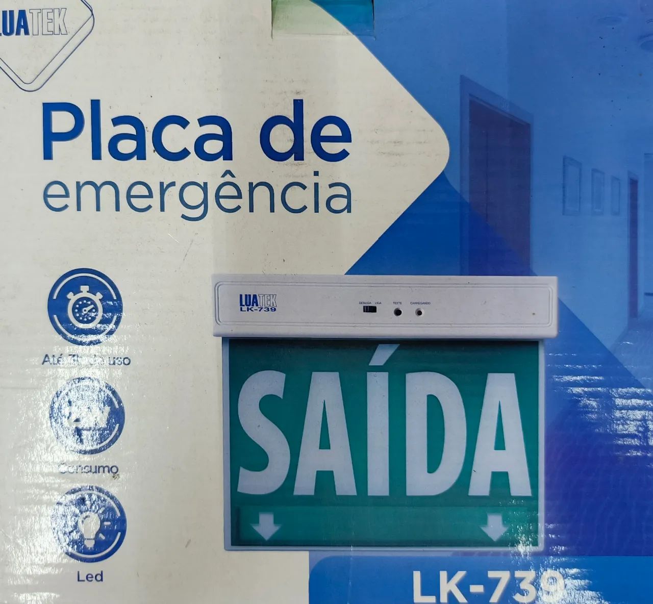LUMINARIA AVISO SAIDA LK-739 - Foto 3