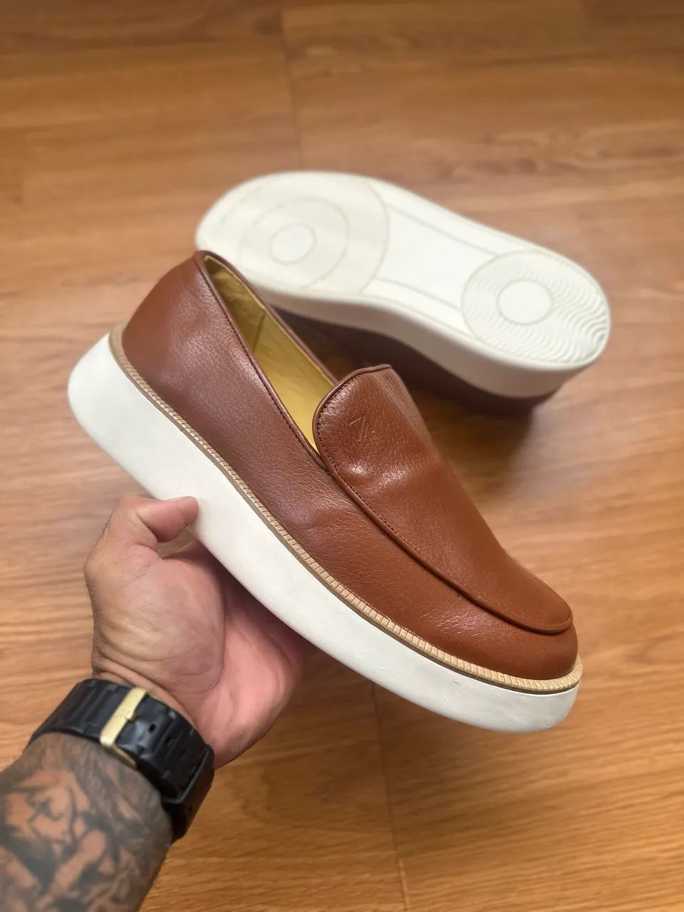 Sapato Mocassim de couro