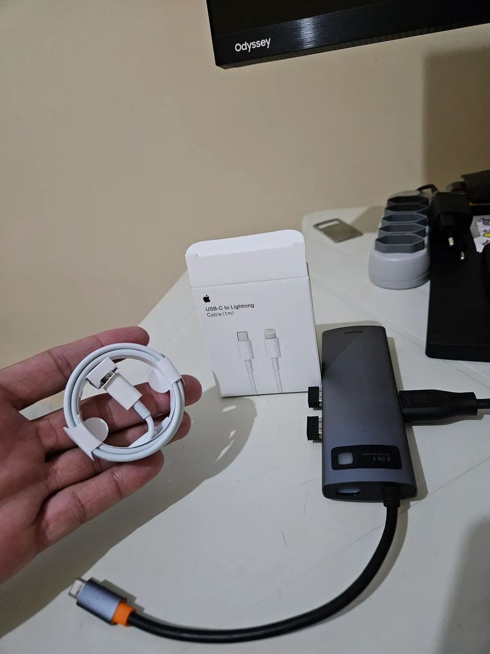 Cabo USB-C para Lightning Apple - Novo - Foto 3