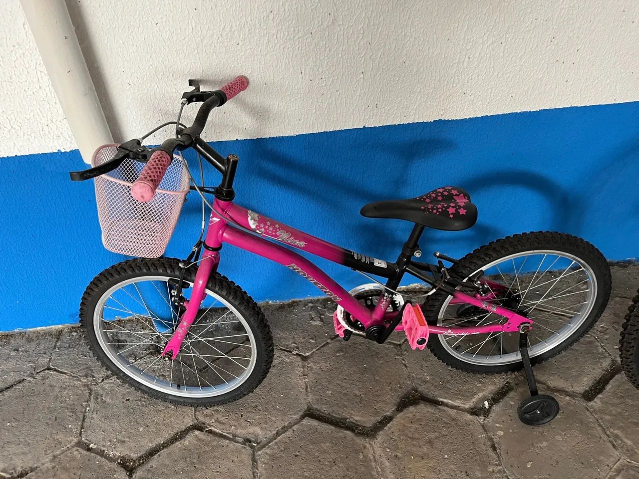 Bicicleta Infantil Rosa com Cesta