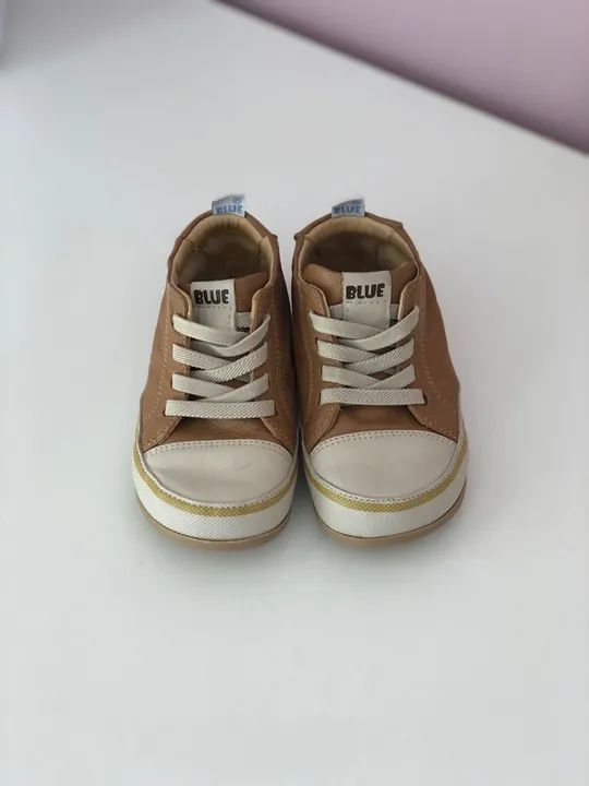 Tênis infantil todo em couro da Blue