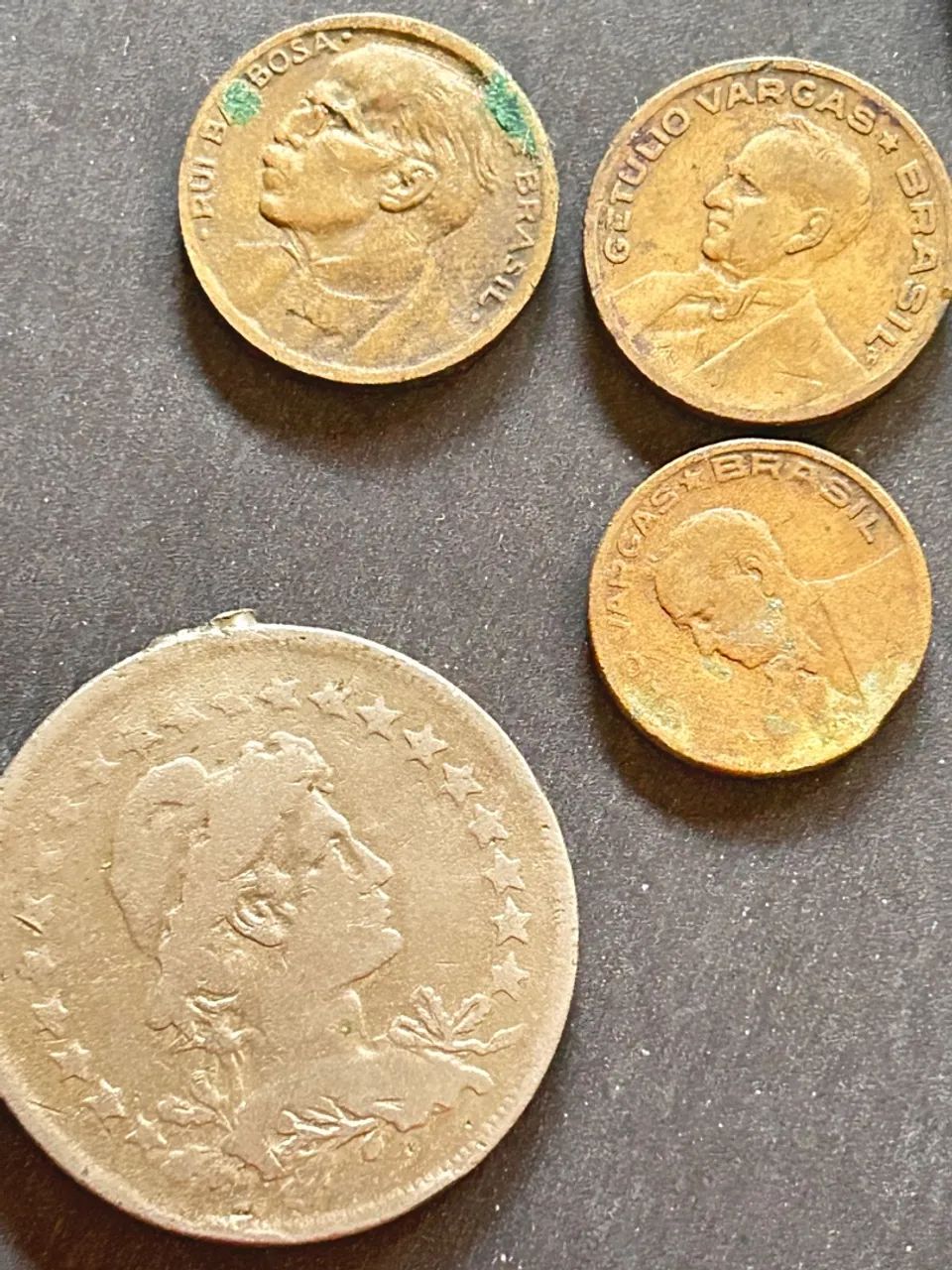 Lote de Moedas Antigas do Brasil - Coleção de Centavos e Réis - Foto 5