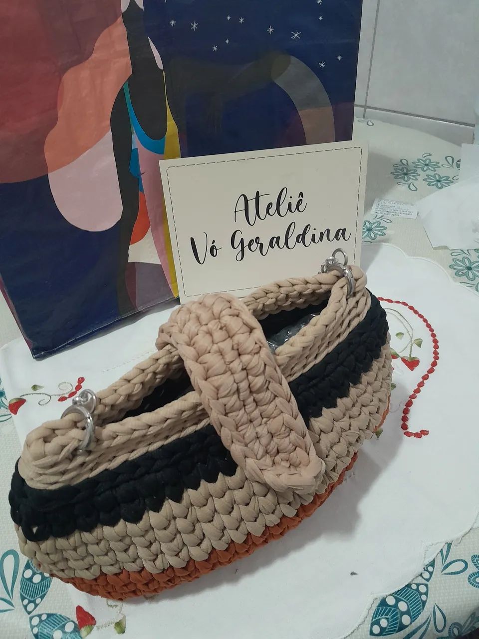 Linda Bolsa feita a mão 