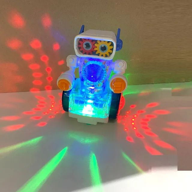 Robô Mecânico com Engrenagens e luzes LED (Funciona a pilhas) - Foto 2