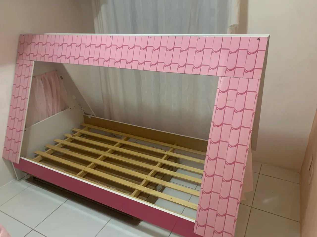 Cama Casinha Infantil Rosa - Foto 2