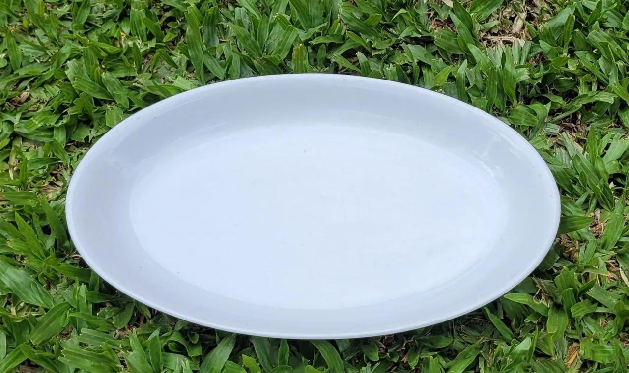 Prato Oval Branco porcelana 26x15cm