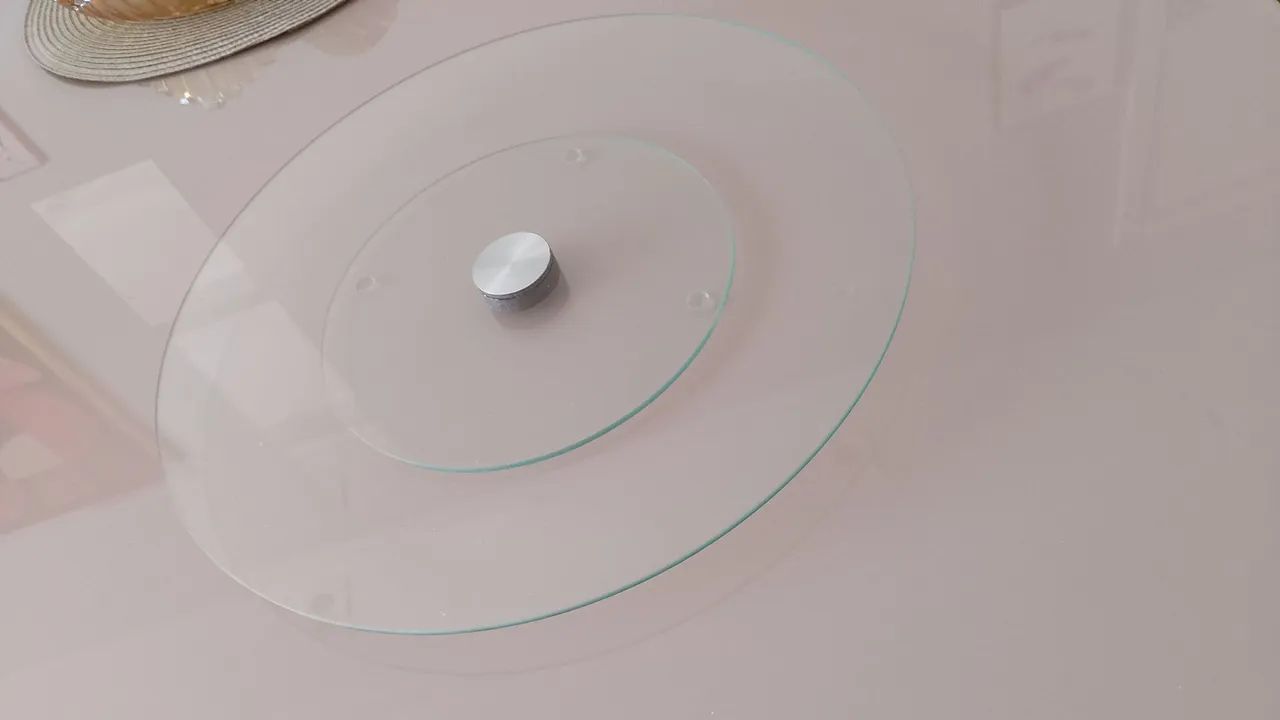 Bandeja Giratória de Vidro para Bolo, pizza, e petiscos