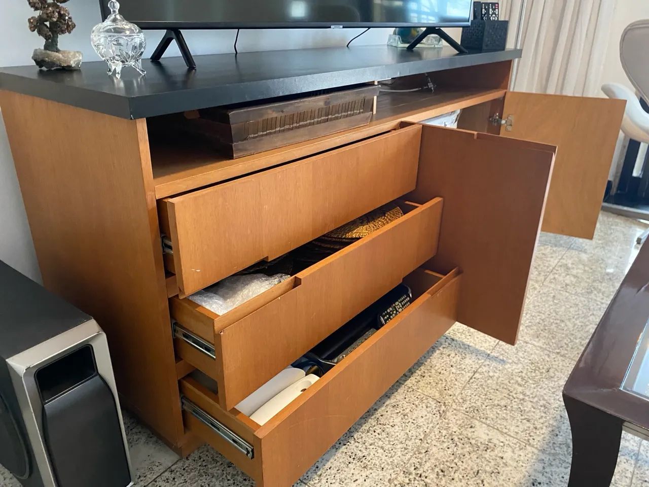 Estante sala madeira maciça conjunto  - Foto 4