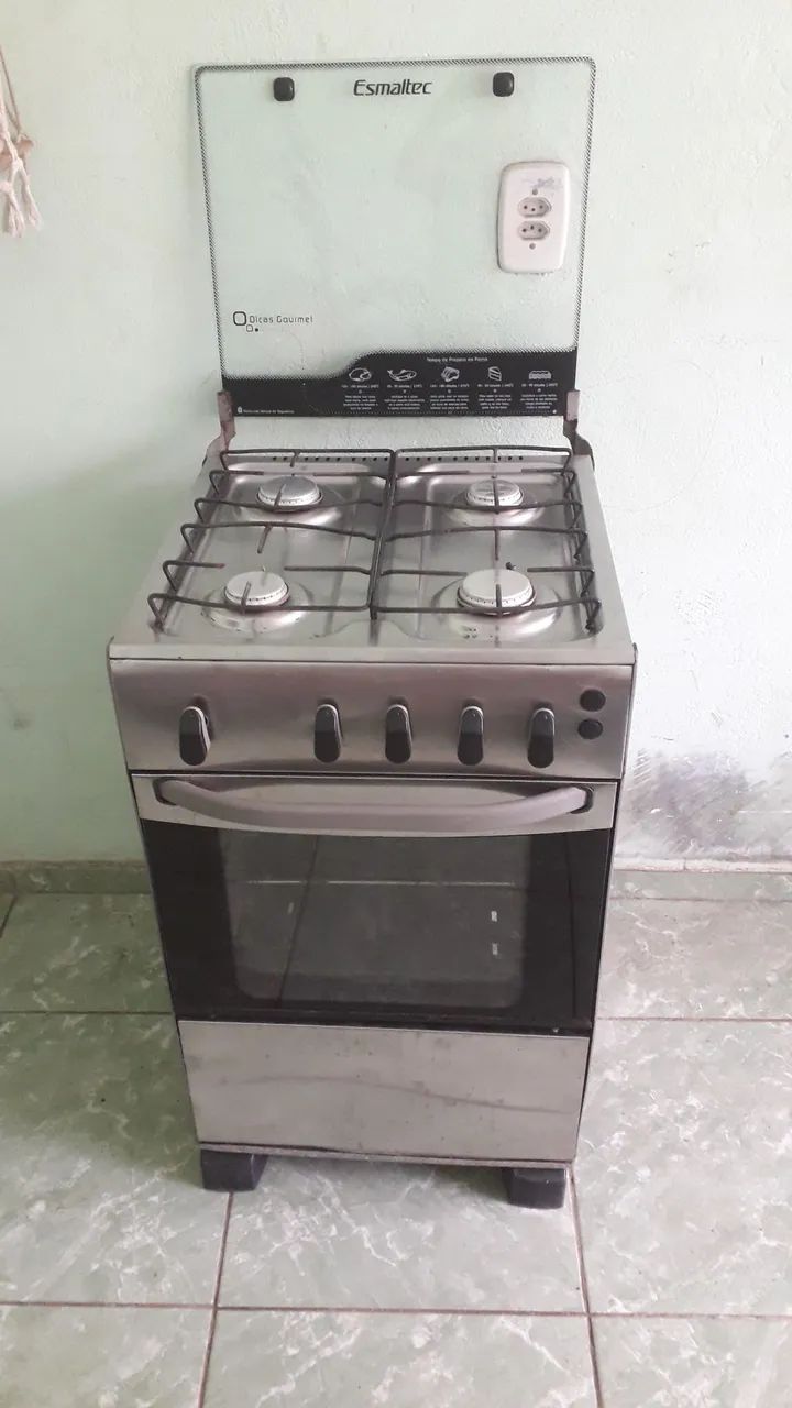 Vendo fogão  inox Esmaltec 4 bocas /ENTREGA GRATIS!
