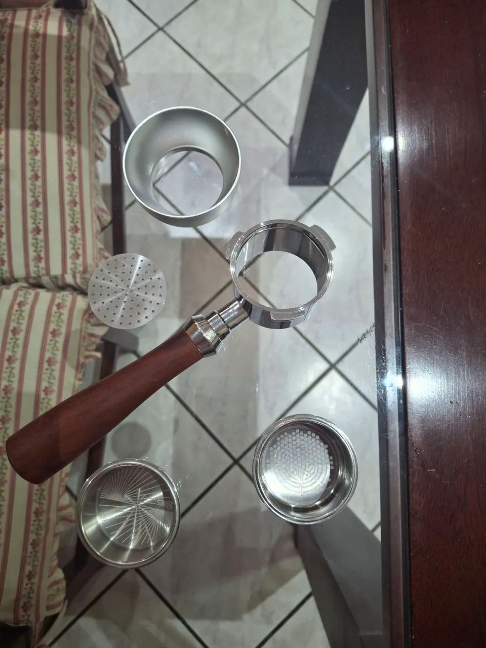 Kit Acessórios Espresso 51mm (Portafiltro naked, puck screen, funil e 2 filtros)