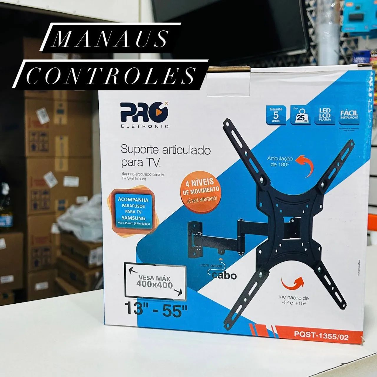 Suporte Articulado para Tv até 55 Polegadas ( Serve em qualquer Marca )