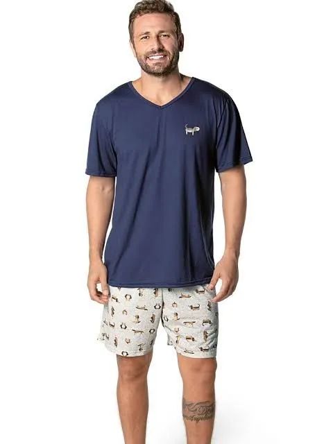 Pijama masculino Demillus Plumbo (cachorro)