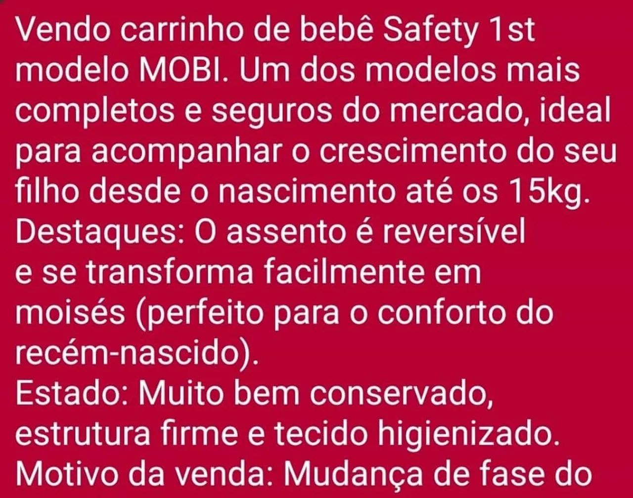Carrinho e bebê conforto safety Mobi - Foto 5