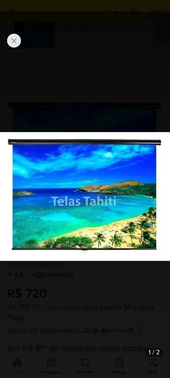 Telão retrátil 