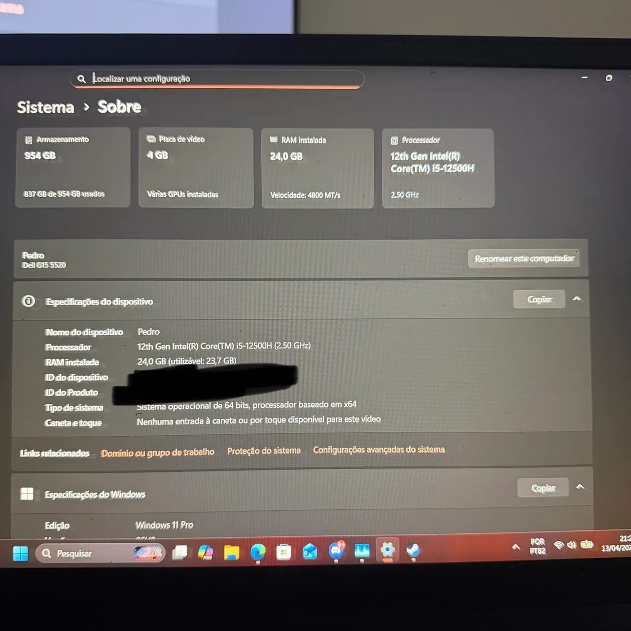 Notebook Dell G15 i5 12ºG - Foto 3