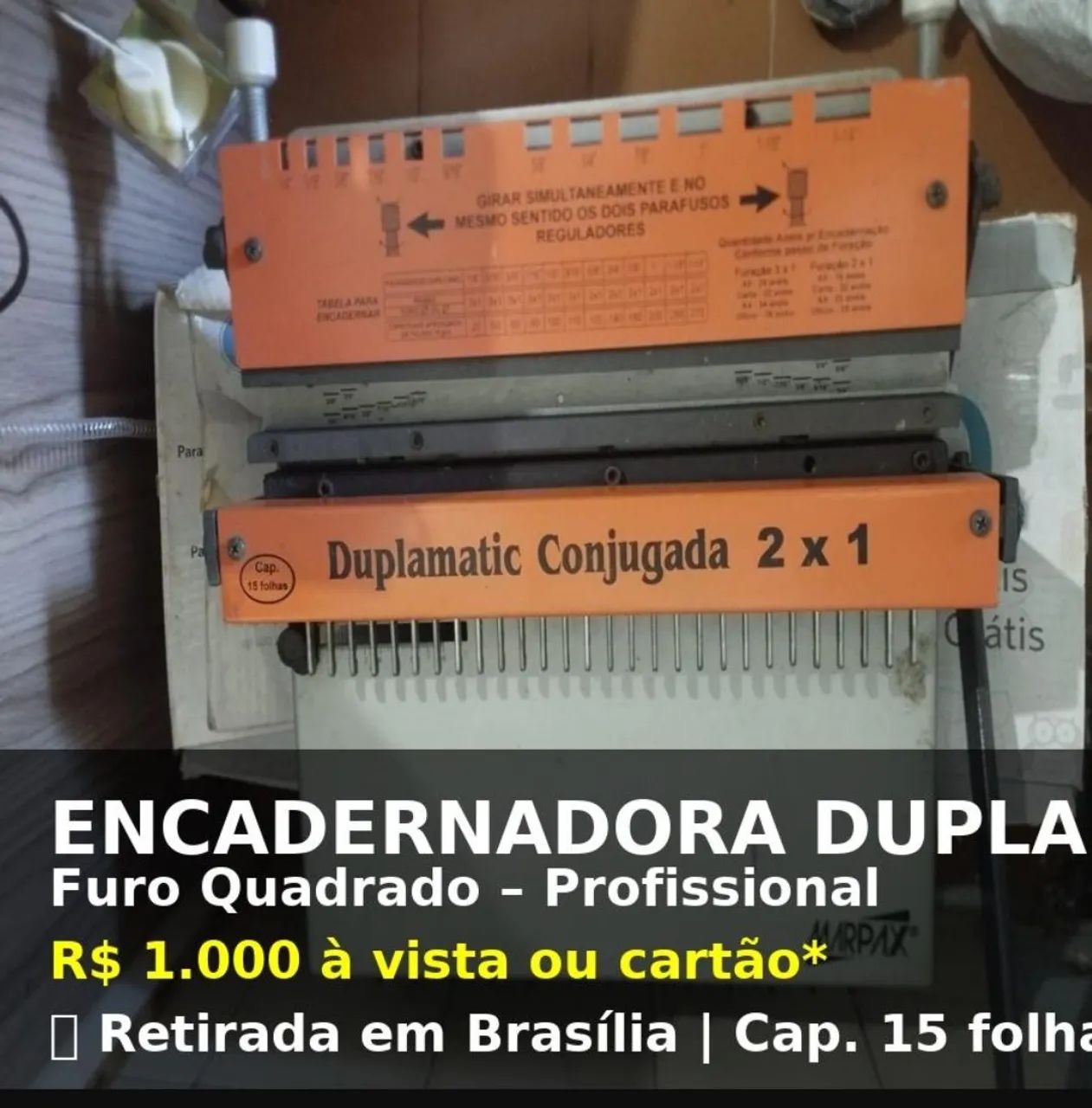 Encadernadora Furo quadrado wire-o - Foto 4