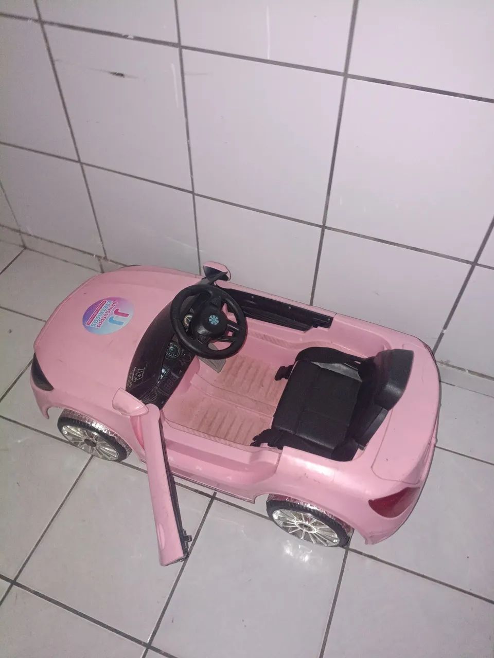 Carro elétrico infantil rosa 12v - Foto 3