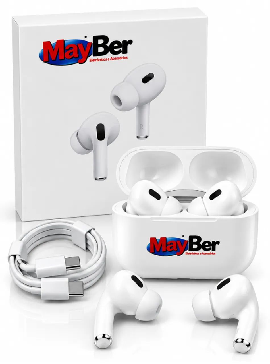 Fone de Ouvido MAYBER MB-U Bluetooth 5.4 Sem Fio com Microfone Branco