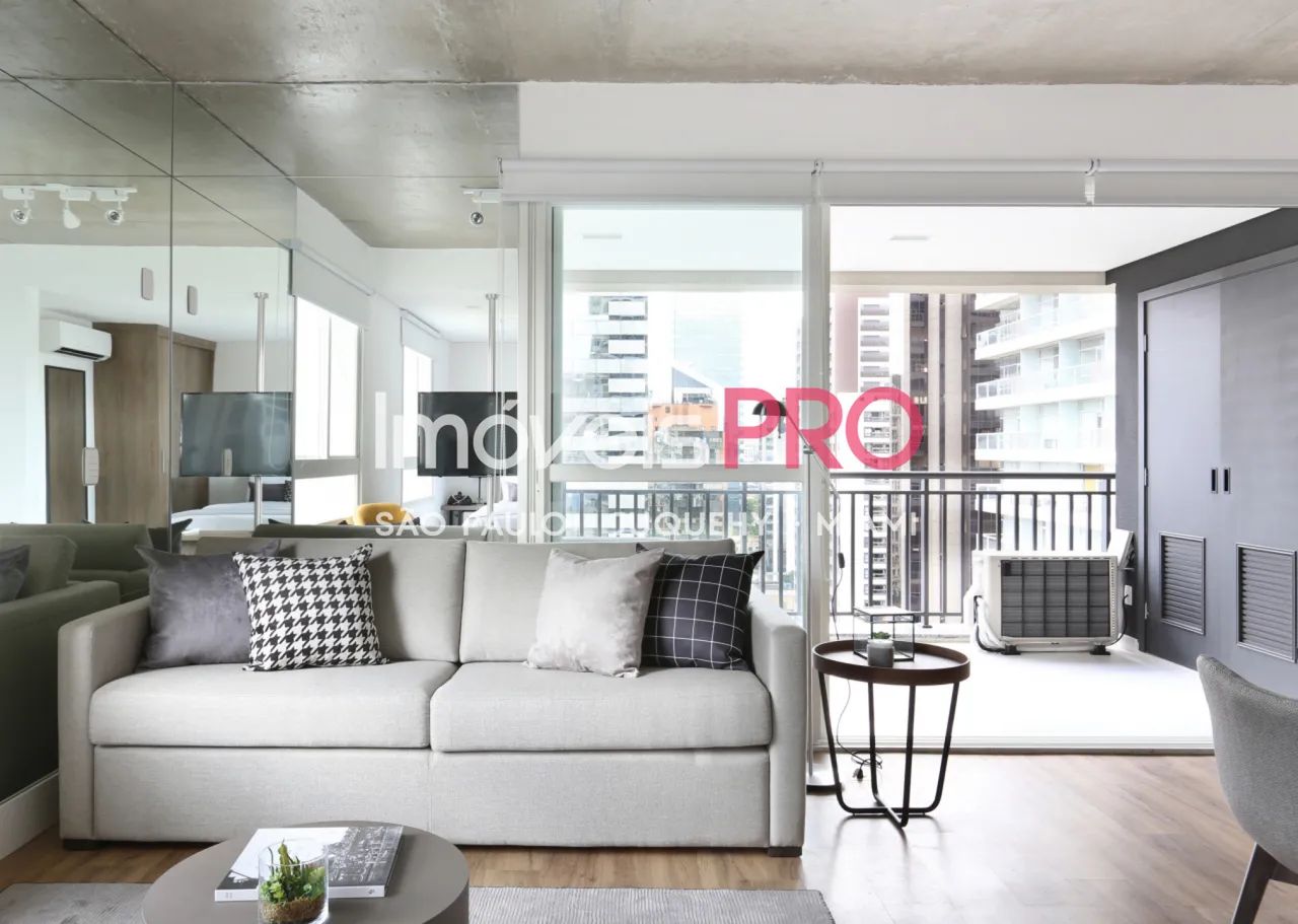 Apartamento no Brooklin mobiliado e com ar condicionado na sala e no quarto