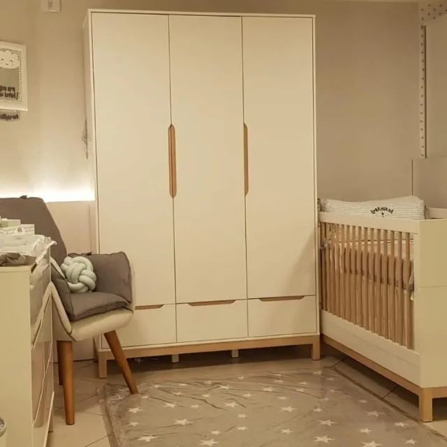 Conjunto de guarda roupa e berço Quater - Foto 2