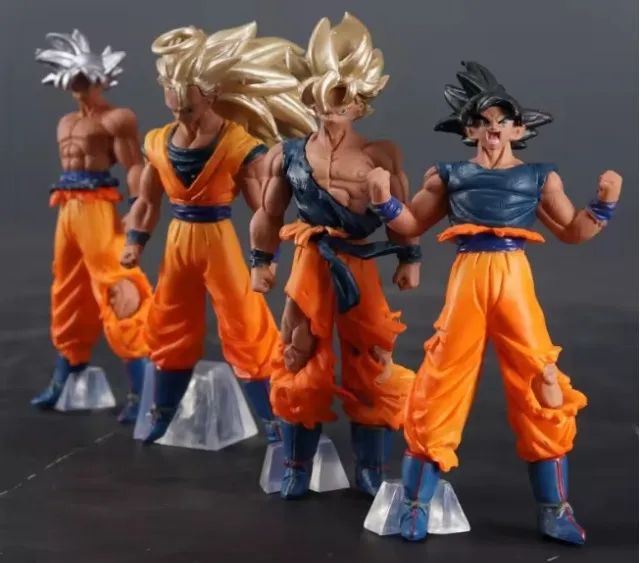 4 Bonecos Dragon Ball Son Goku Feito em PVC