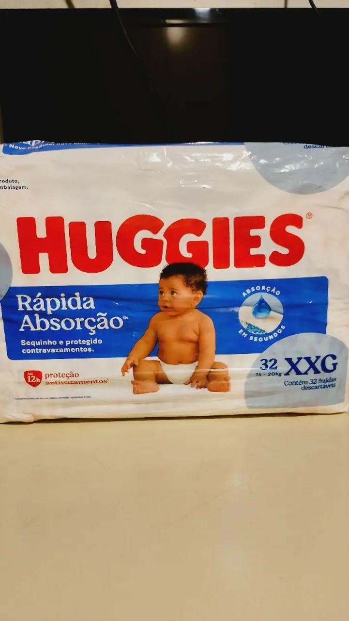Pacote fralda huggies 