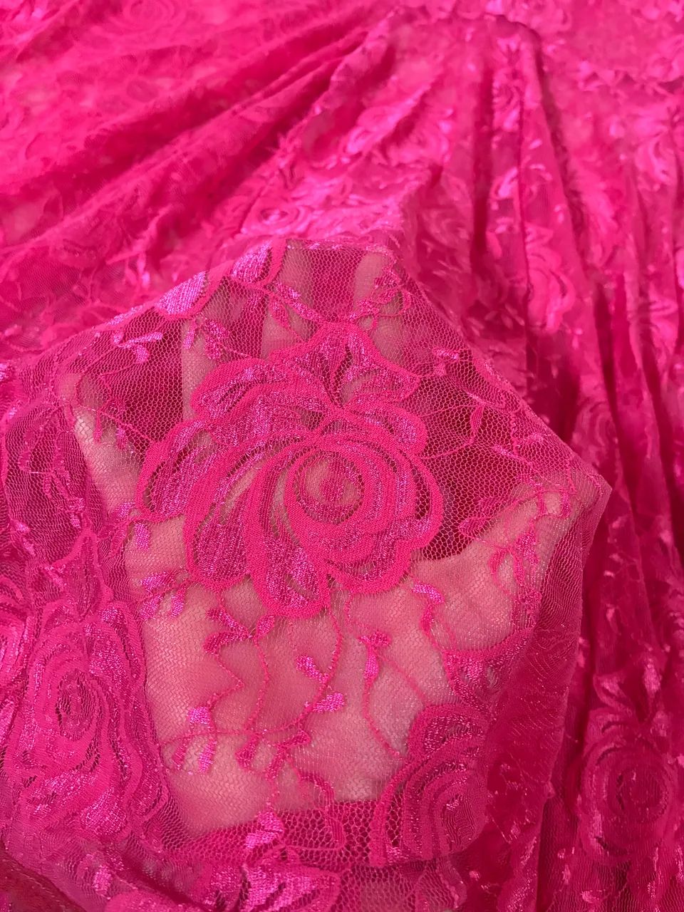 VESTIDO MADRINHA ROSA CHICLE RENDA - Foto 3