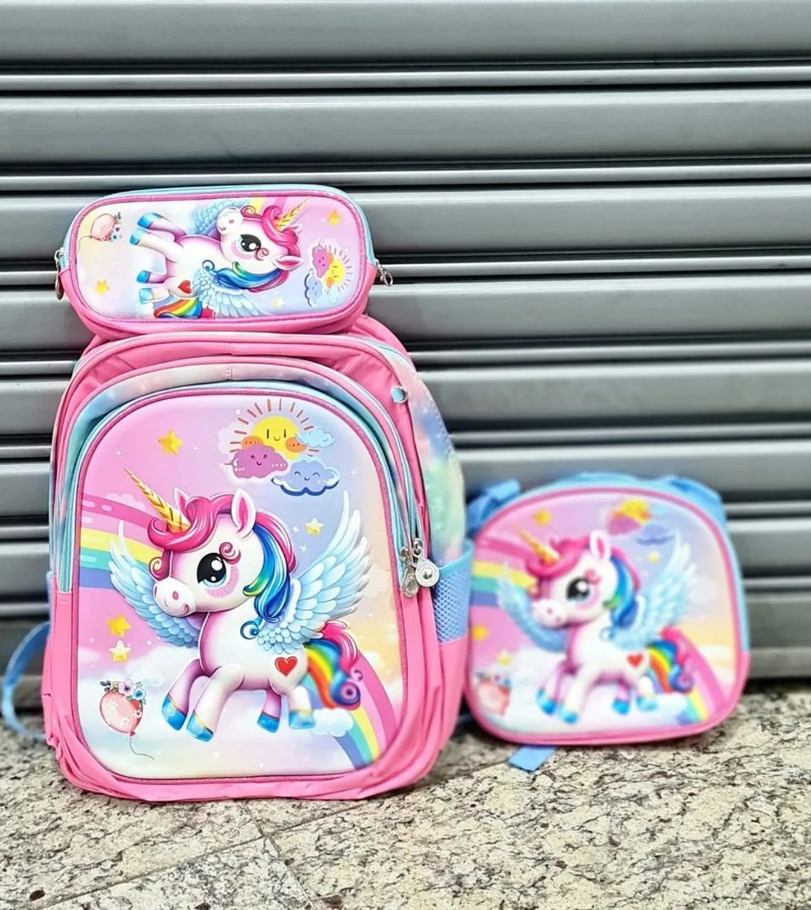 Kit mochila unicórnio 