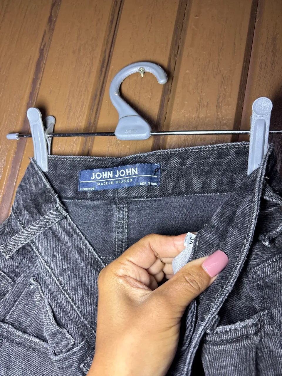 shorts john john jeans preto - Foto 4