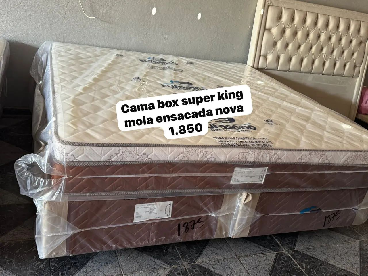CAMA BOX SUPER KING MOLAS ENSACADAS EUROSONO NOVA