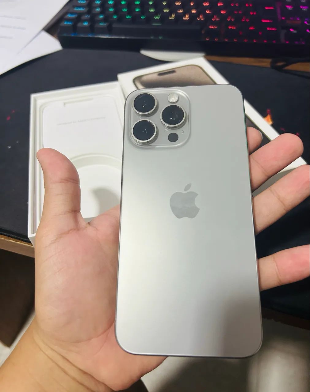 iphone 15 pro max 256 novo - Foto 3
