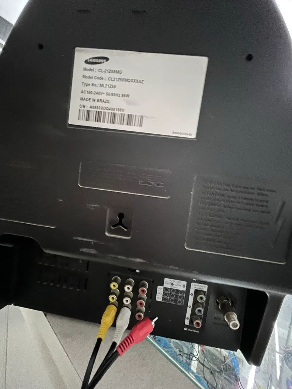 Tv crt tubo retrogamer Samsung 21 polegadas av e vídeo componente  - Foto 4