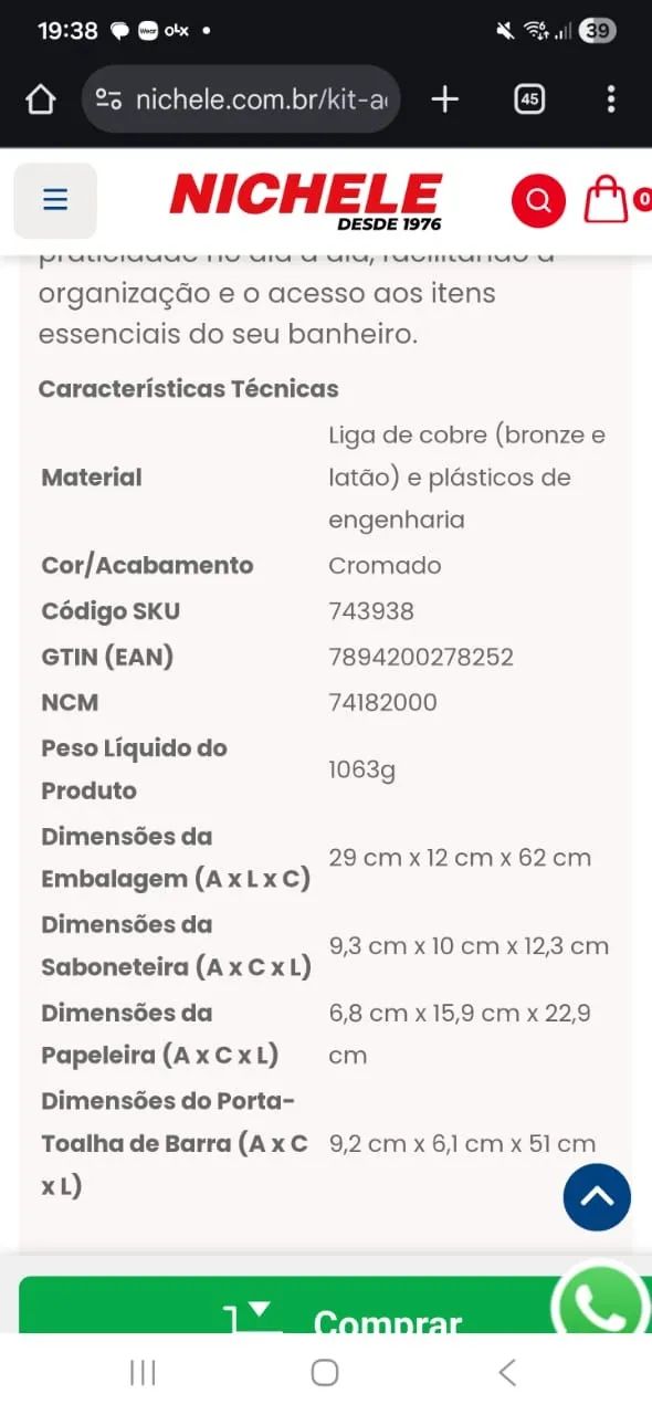 Jogo de banheiro Deca 5 pcs - Foto 4