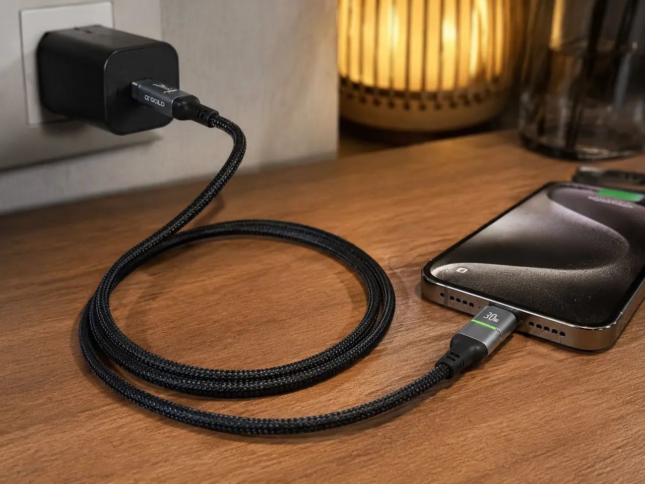 Cabo USB-C para iPhone Lightning 30W Turbo 1 Metro - Foto 2