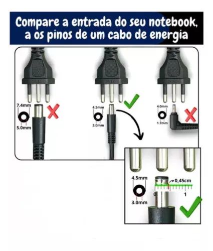 Fonte Notebook Dell Original Nova 65w (Retirar no local) - Foto 4