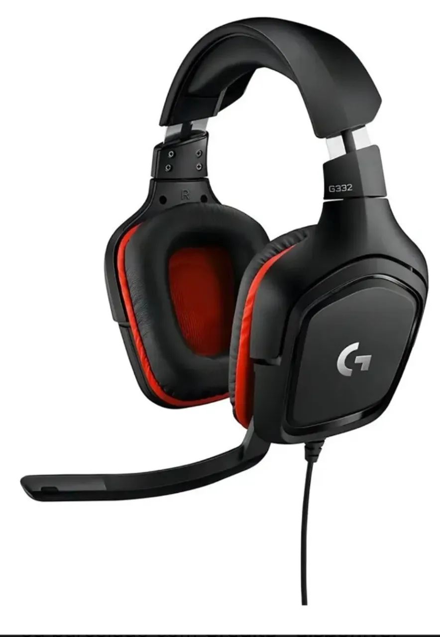 Headset Gamer Logitech G G332 - Preto/vermelho Cor Black - Foto 2