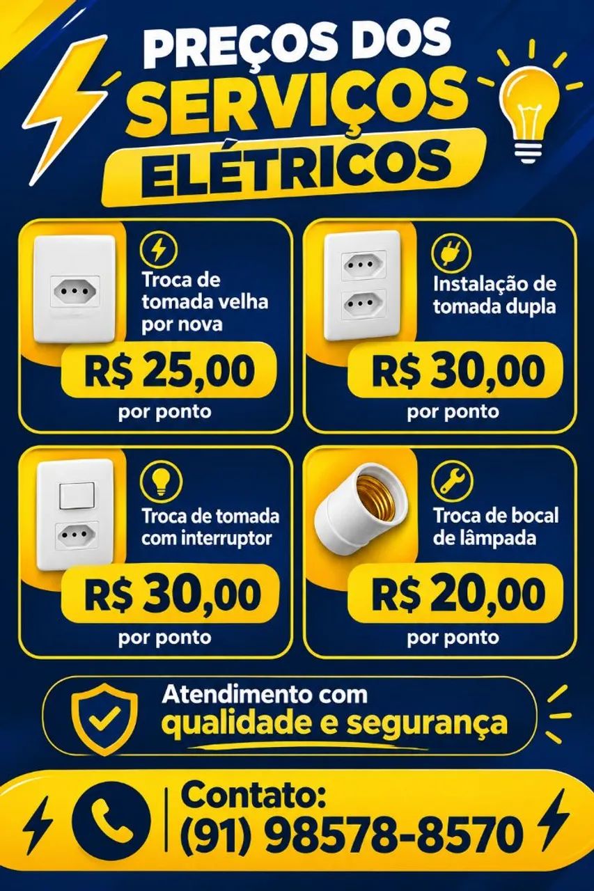 FAÇO PEQUENOS REPAROS ELÉTRICOS 