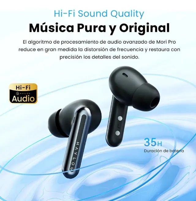 Fone Bluetooth 6.0 Haylou Mori Pro Cancelamento Anc -43db Audio Hi-res Conexão Multiponto - Foto 5